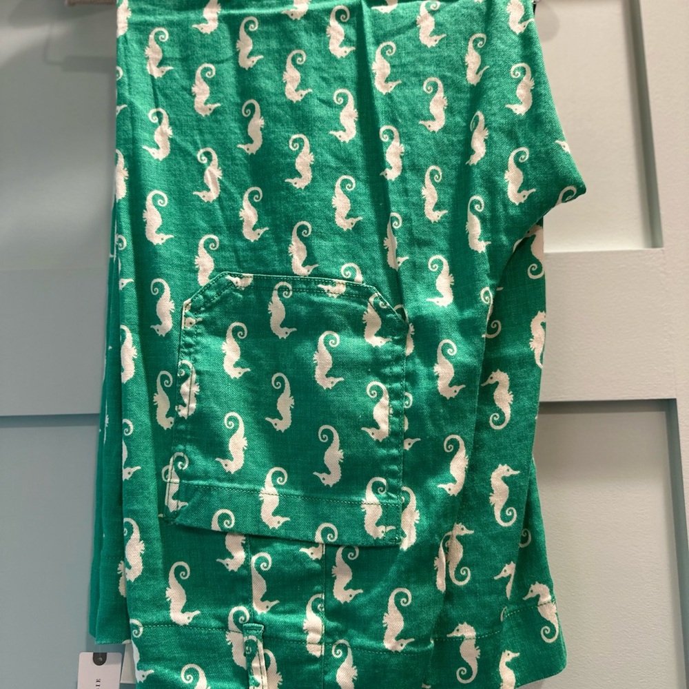 Pilcro by Anthropologie Green Linen Wide Leg Pants - Picture 6 of 7
